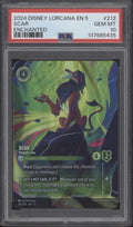Scar Vengeful Lion Disney Lorcana Shimmering Skies Enchanted #212 PSA 10