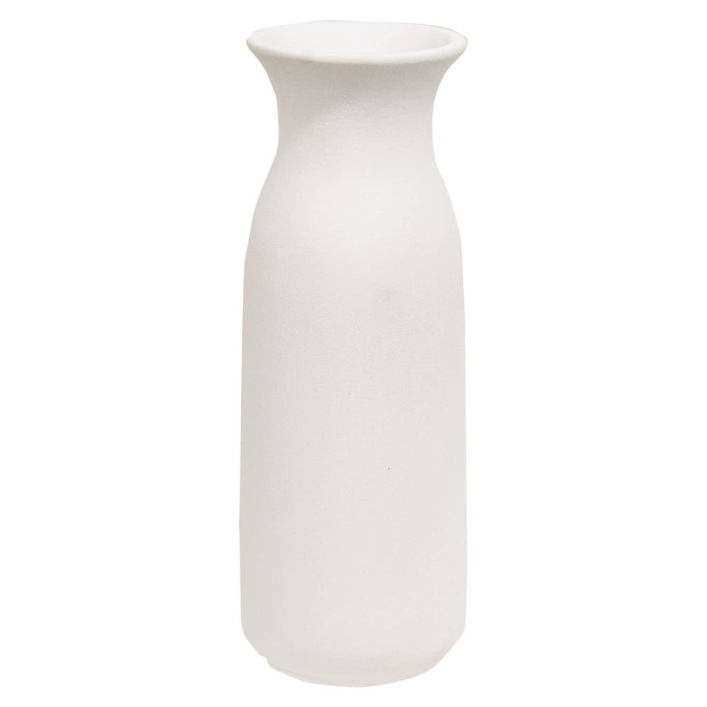 Col House Designs White Ceramic Tall Vase 9.25in