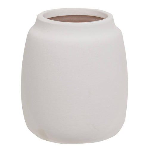 Col House Designs White Ceramic Wide Vase 6.5in